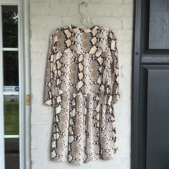 Anthropologie Maeve Juno Snake Python Print Dress Size SP - Picture 8 of 13
